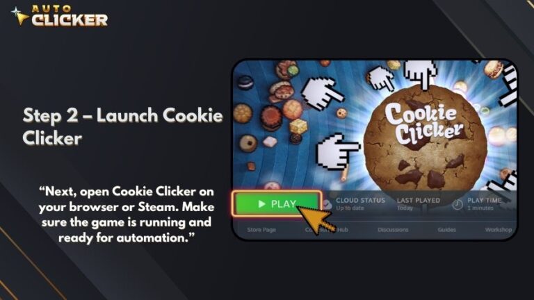 Auto Clicker For Cookie Clicker A Complete Guide AutoClicker Step 2 - Launch Cookie Clicker 768x432 