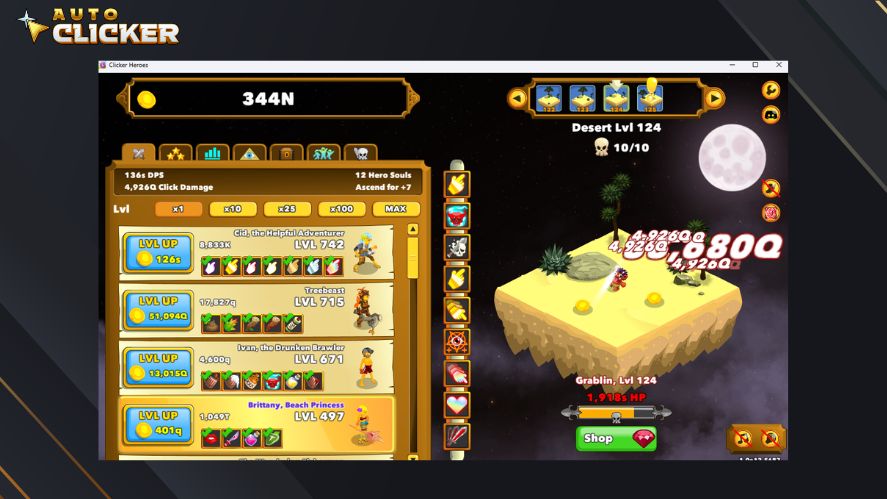 Click Intervals in Clicker Heroes
