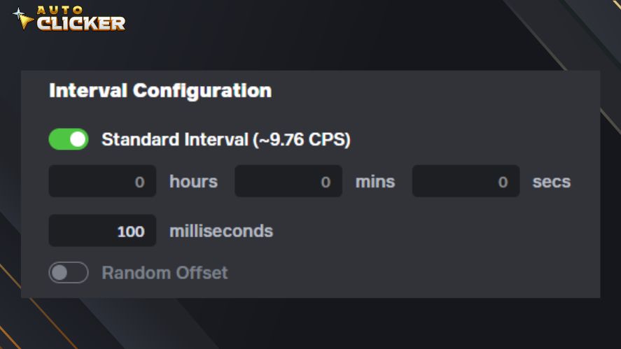 Configure Fixed Click Intervals in Auto Clicker on Steam