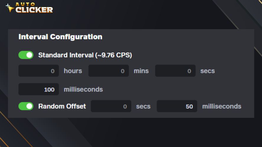 Configure Variable Click Intervals in Auto Clicker on Steam