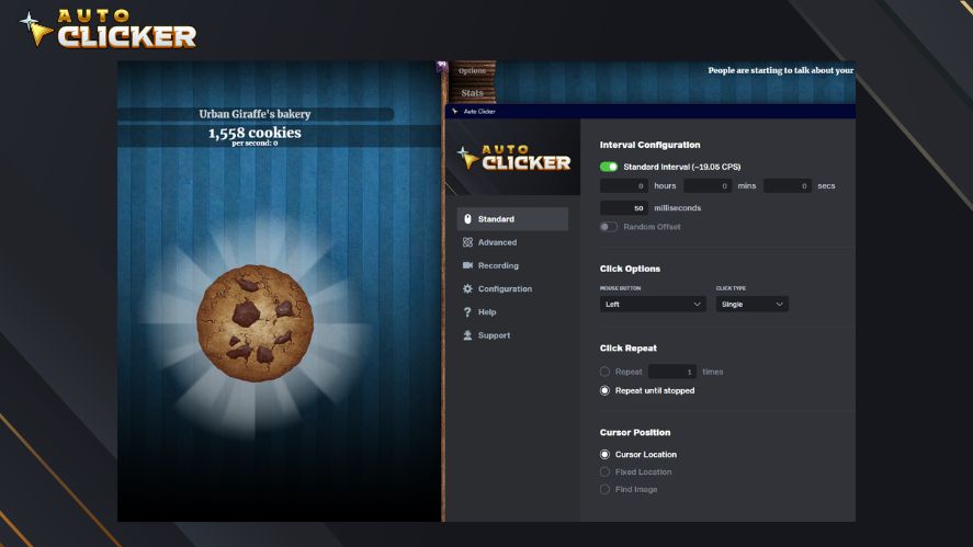 Auto Clicker on Steam works with Cookie Clicker