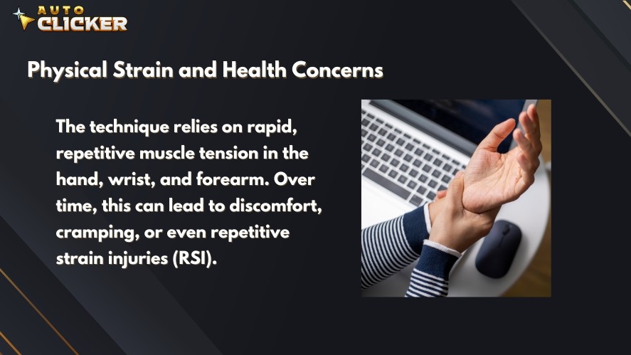 Repetitive strain injuries when using jitter clicking