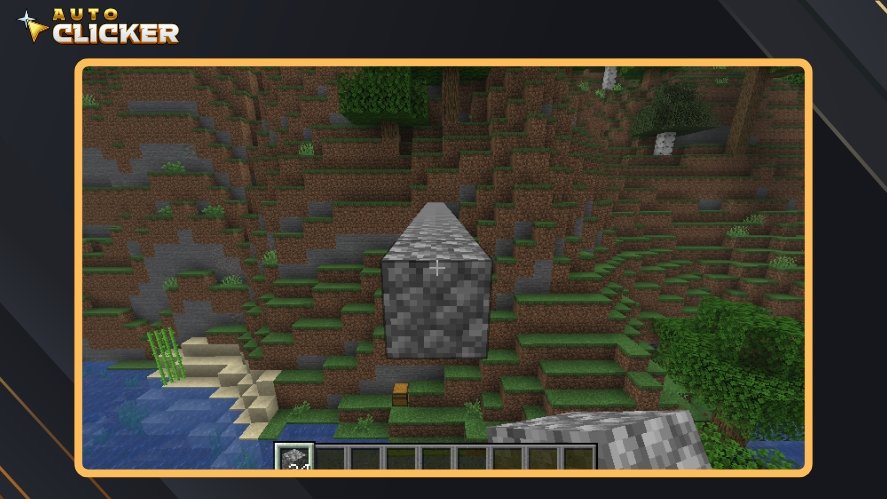 Using jitter clicking in Minecraft for fast block placement