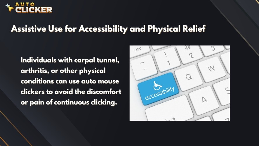 Mouse clickers assistive use for accessibility and physical relief