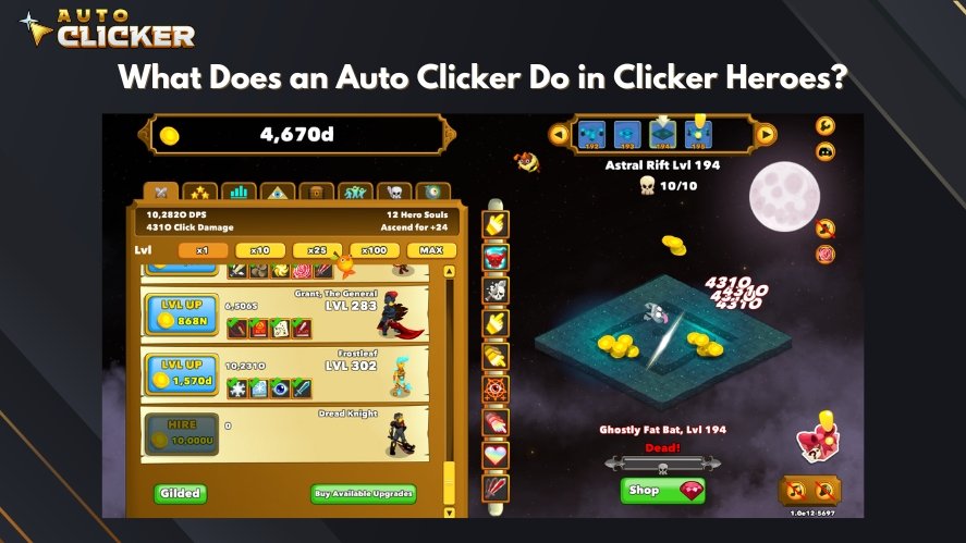 Auto clickers help clicking monsters in Clicker Heroes