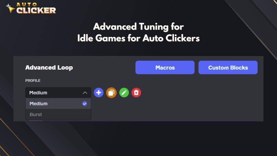 Configuring profiles in Auto Clicker on Steam