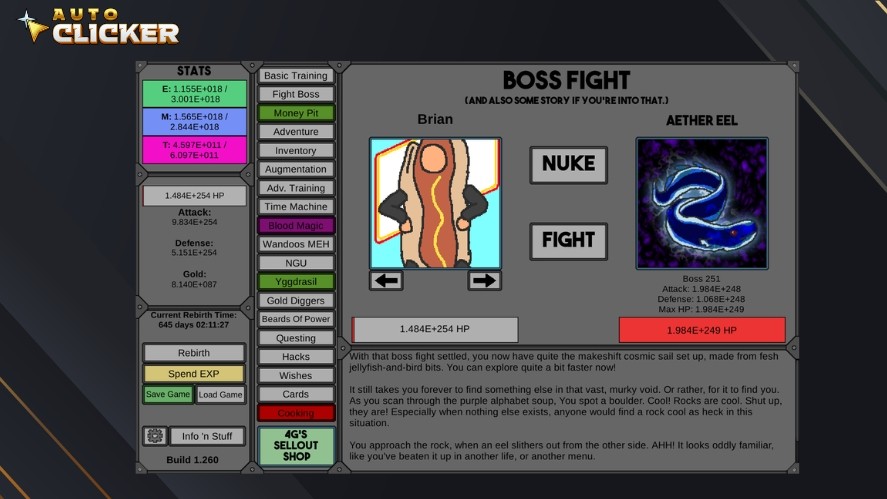 NGU Idle - a game packed with systems and upgrades