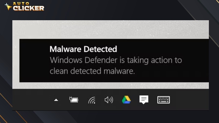 A malware detect message in Windows