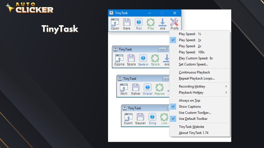TinyTask in different languages