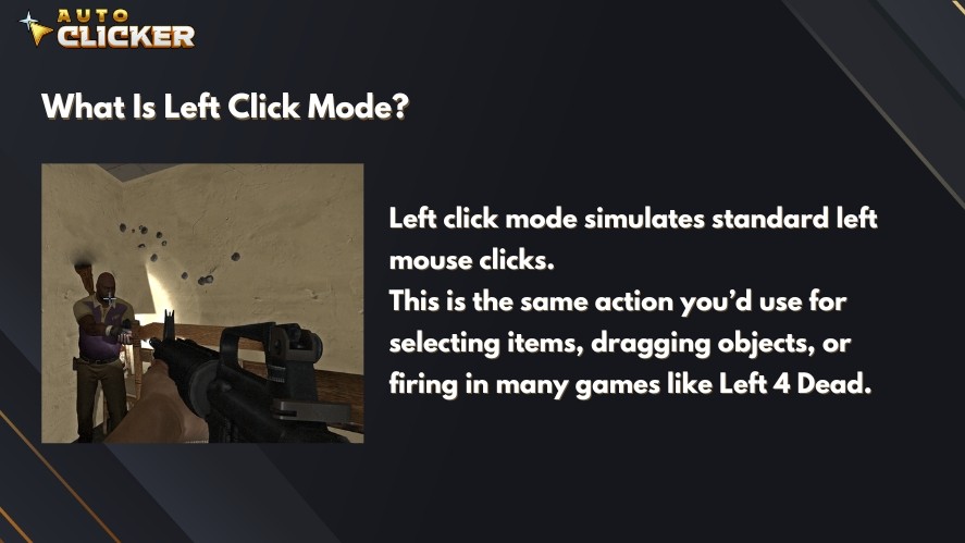 Left Click Mode in FPS games like Left 4 Dead