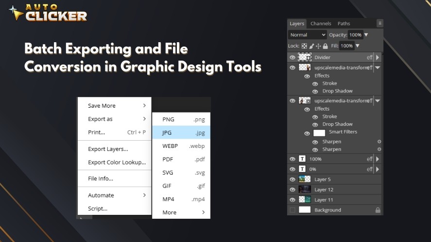 Exporting assets and working with layers in Photoshop