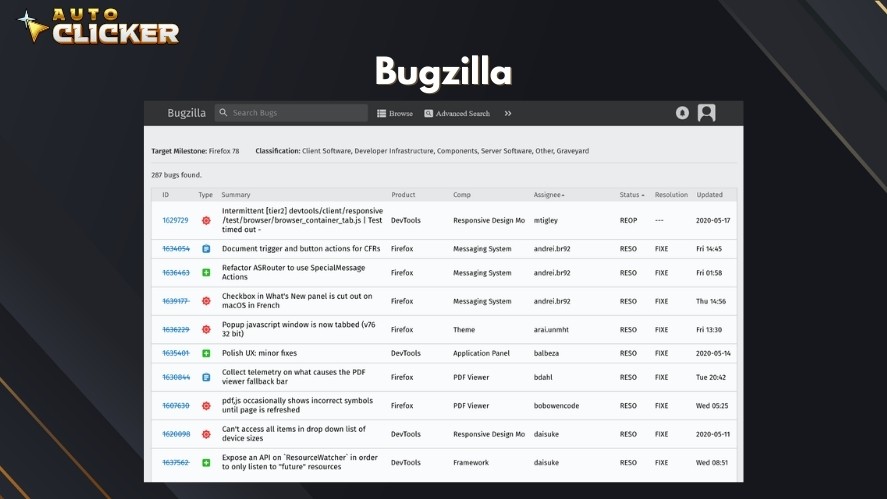 Bug tracking with Bugzilla