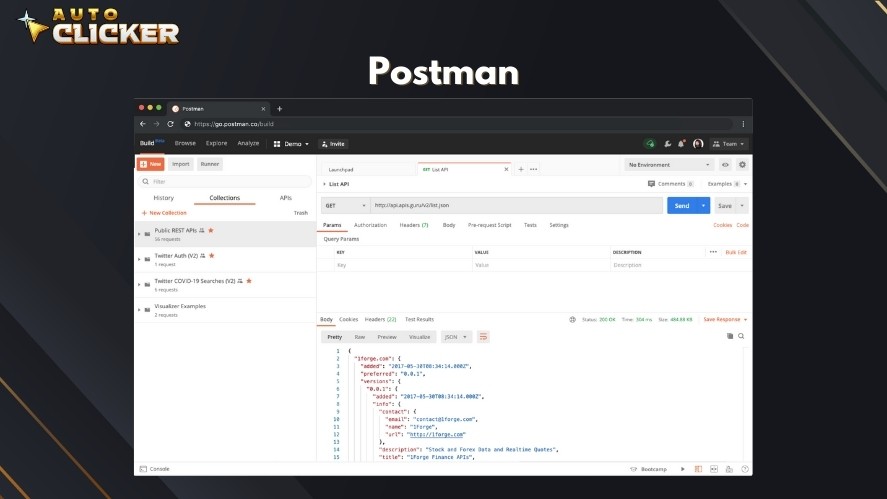 Postman's testing tool