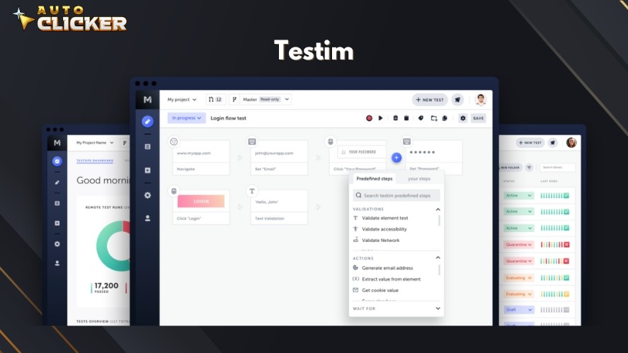 Testim's screenshots