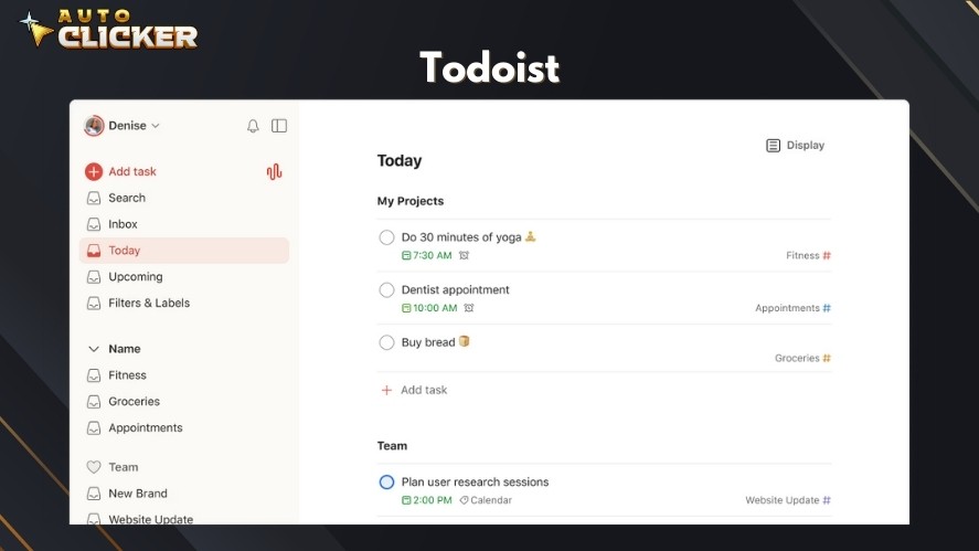 Todoist's today notifications and reminders