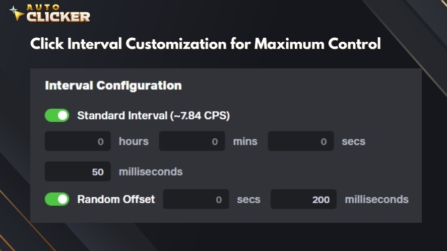 Configuring click interval in Auto Clicker on Steam