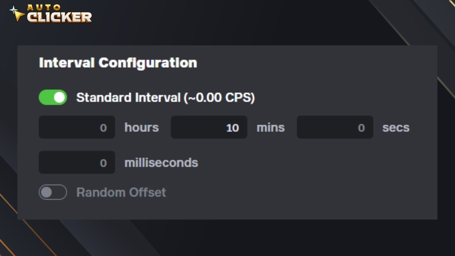 A 10 minute click interval
