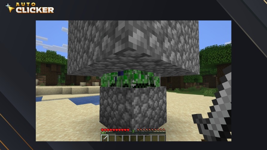 A mob grinder in Minecraft