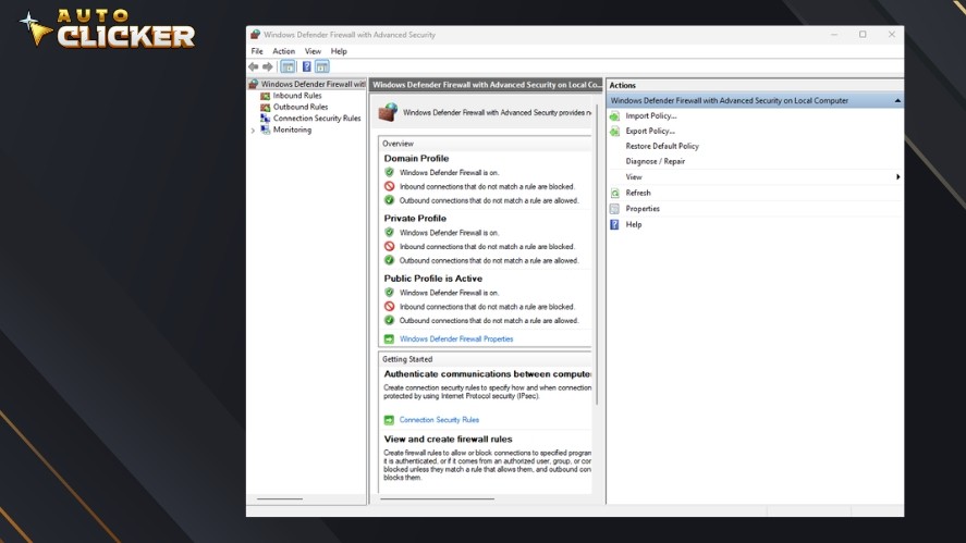 Windows Firewall rules