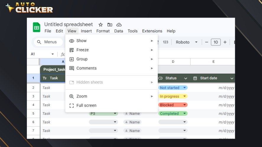 Repeatedly clicking menu buttons in Excel