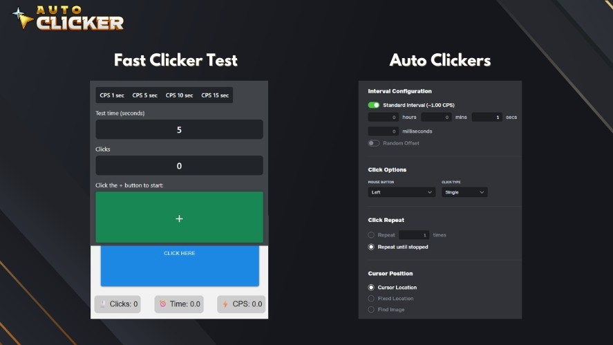 Fast clicker test vs. auto clickers