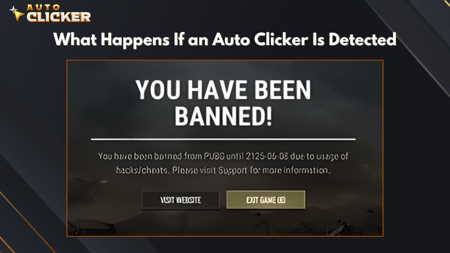 can auto clicker get you banned example showing account banned screen