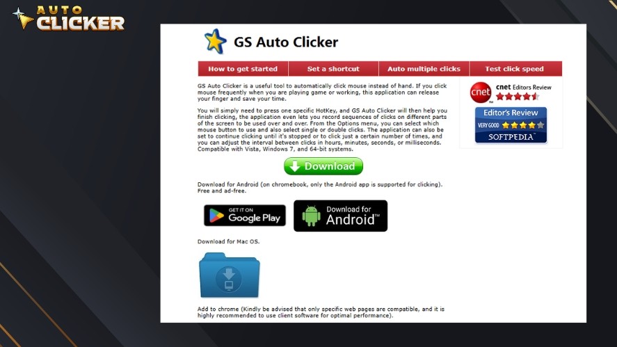 Downloading GS Auto Clicker