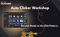 Featured image for Auto Clicker Workshop showing community-made click patterns, Workshop browsing, and ready-to-use automation profiles.